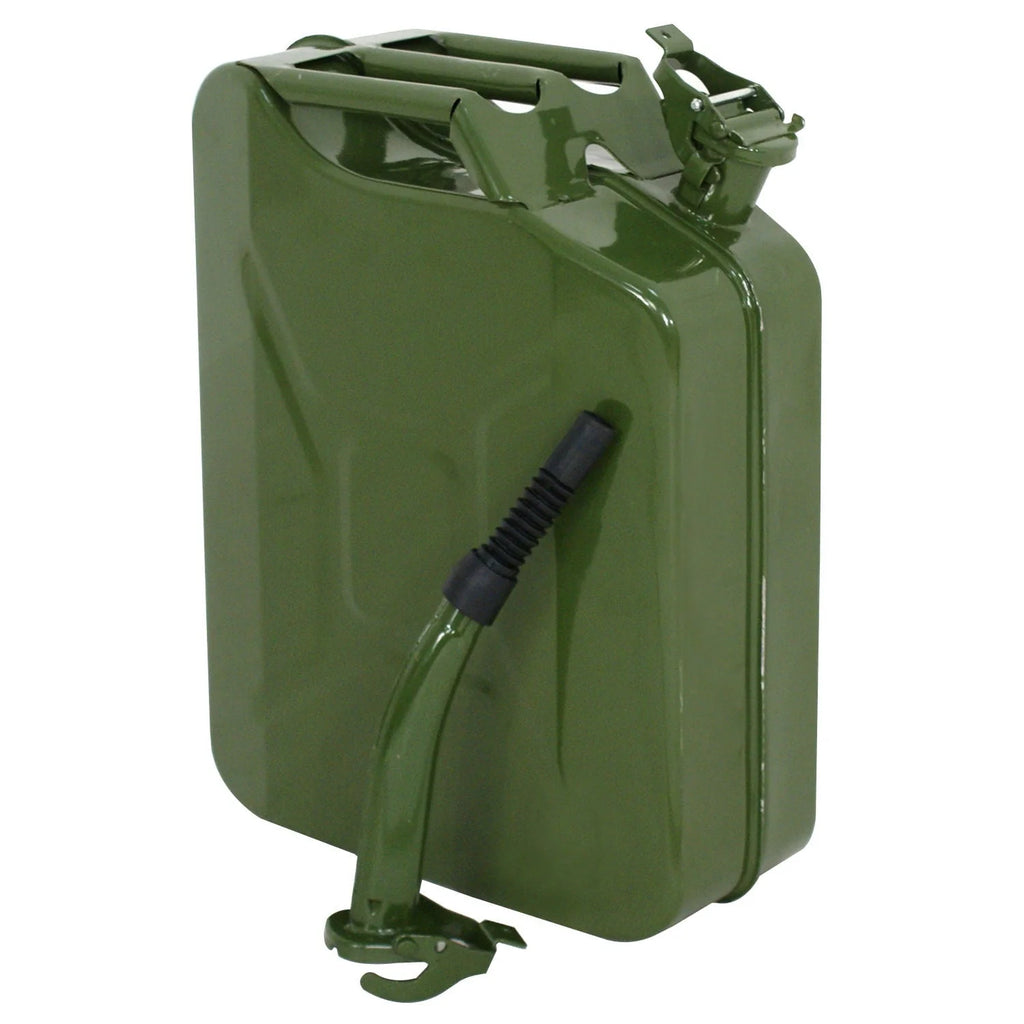 ZENY Jerry Can 5 Gallon Fuel Steel Tank NATO Style Extension Spout Gasoline Storage, 5 Pieces