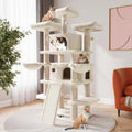 68 Inches Multi-Level Large Cat Tree for Large Kitties/Big Cat Tower with Condo/Cozy Plush âPussycat Perches/Sisal Scratching Posts and Hammocks/Activity Center/Leopard Print