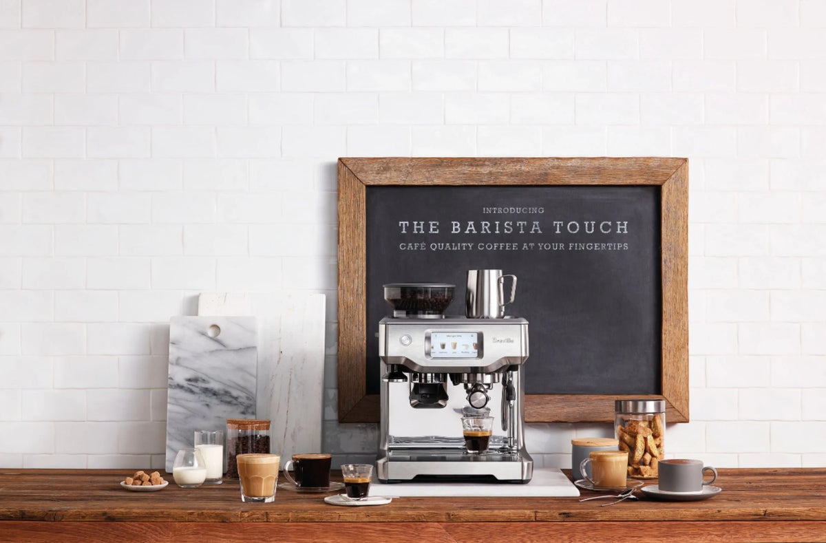 Breville - the Barista Touch Espresso Machine with 15 bars of pressure, Milk Frother and intergrated grinder - Stainless Steel