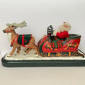 Vintage 1995 Holiday Creations Animated Santa Sleigh & Reindeer Tested Works