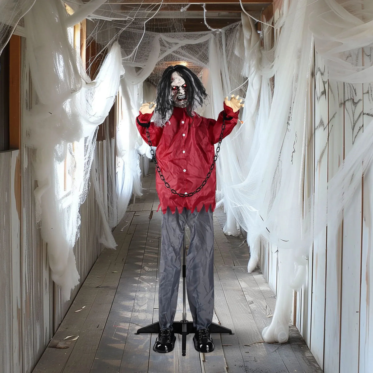 Yescom Scary Animated Pumpkin Halloween Decor 7 Ft with Motion & Sound Activated AC 100V-240V for Party Decoration