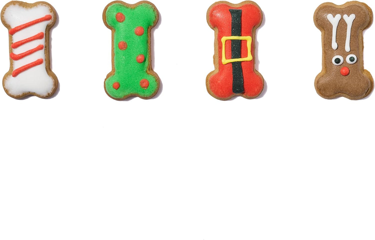 Dog Treat Advent Calendar with 24 Gingerbread Biscuits and Hand Decorated Designs