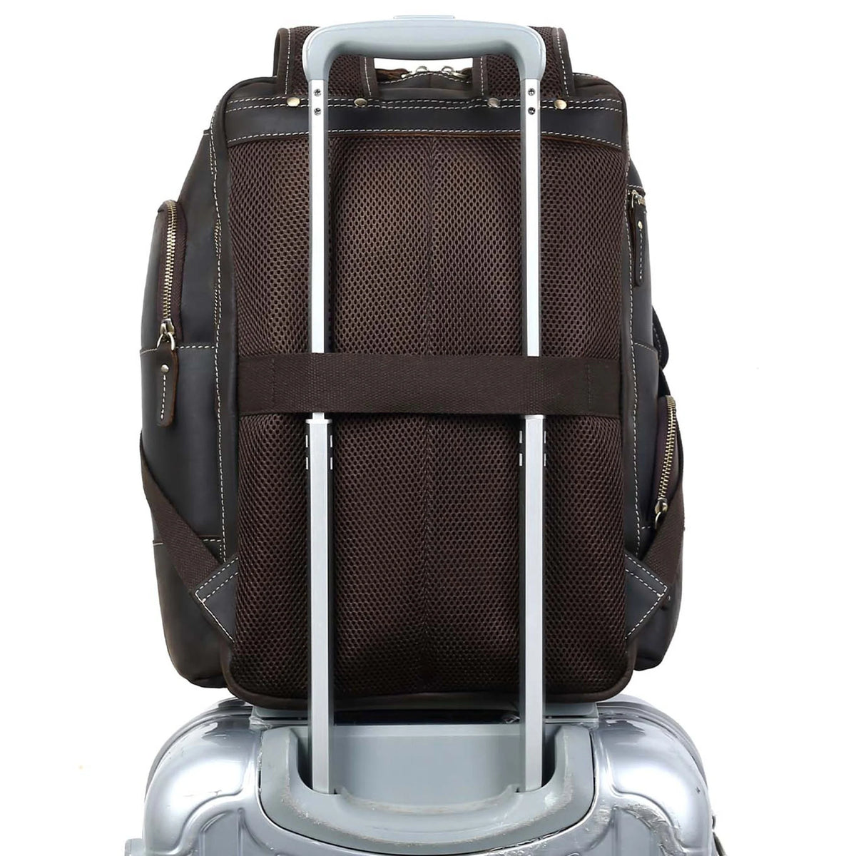 15.6 Full Grain Leather Laptop Backpack