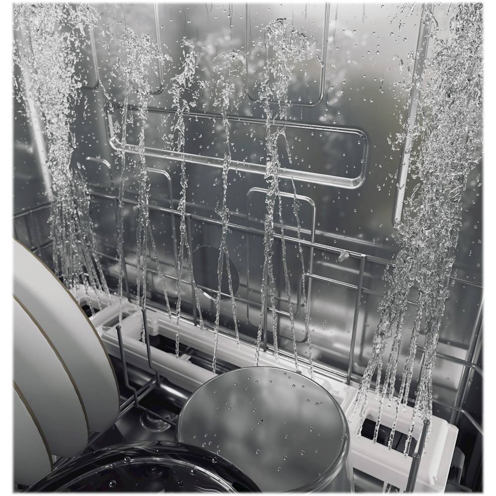 Café - Modern Glass Top Control Built-In Dishwasher with Stainless Steel Tub, 3rd Rack, 45dBA - Platinum glass