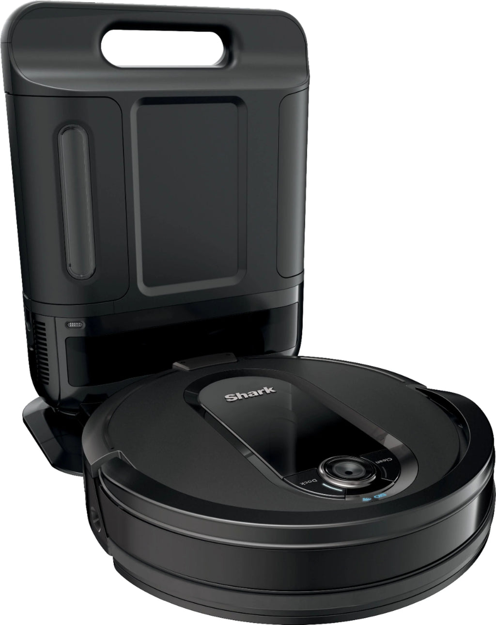 Shark - IQ Robot Self-Empty XL RV1001AE, Wi-Fi Connected, Robot Vacuum with Self-Cleaning Brushroll - Black