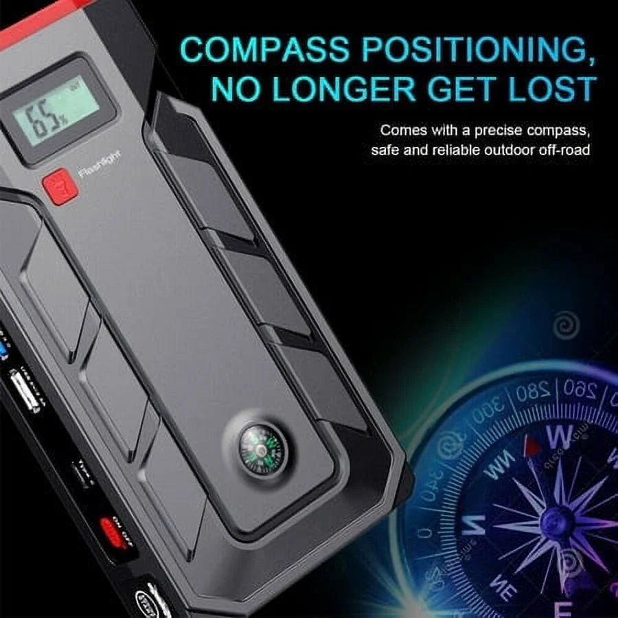Xhy 50800mAh Car Jump Starter Portable Battery Pack Booster Jumper Box Emergency Start Power Bank Supply Charger with Built-in LED Light