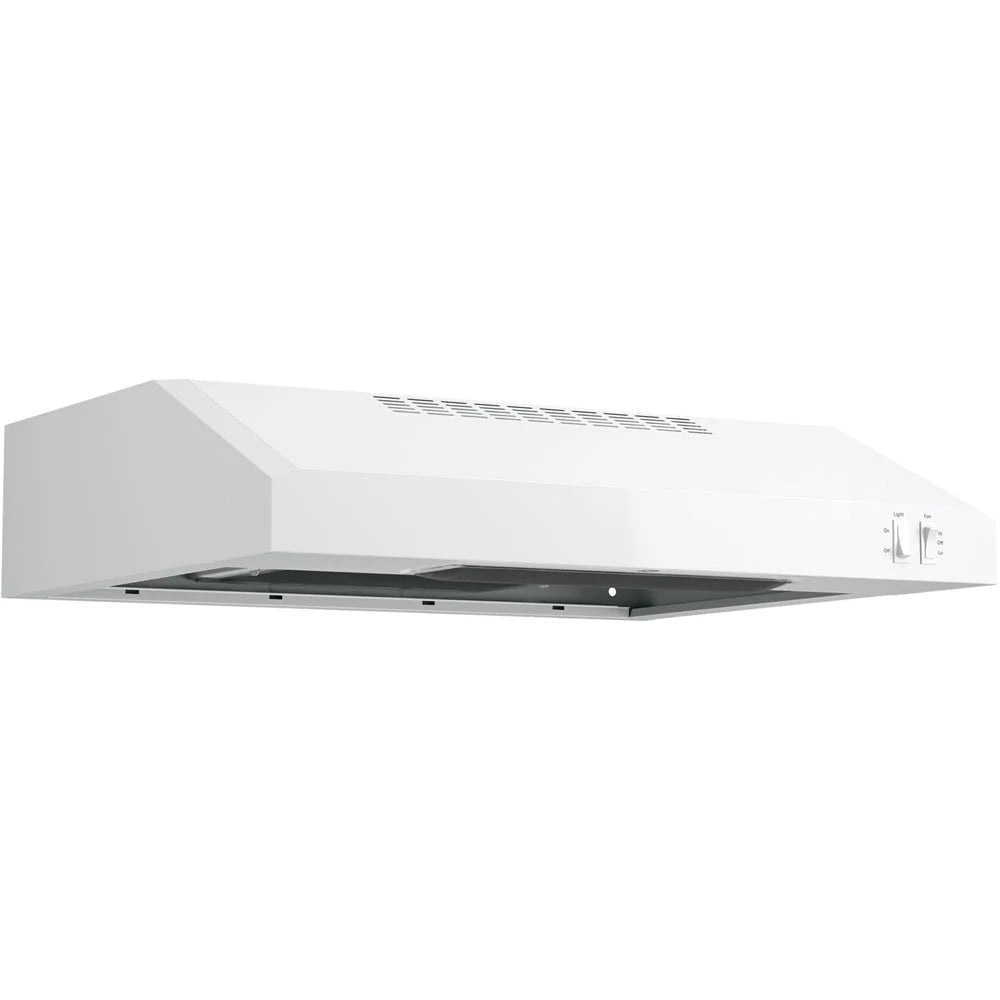 GE - 24 Convertible Range Hood - White on white