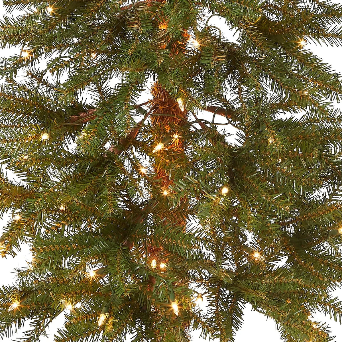 National Tree Company lit Artificial Christmas Tree Includes Pre-strung White Lights and Stand, Hickory Cedar Slim-5 ft
