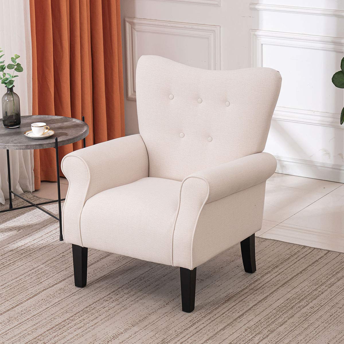 Mellcom Century Wingback Upholstered Bedroom