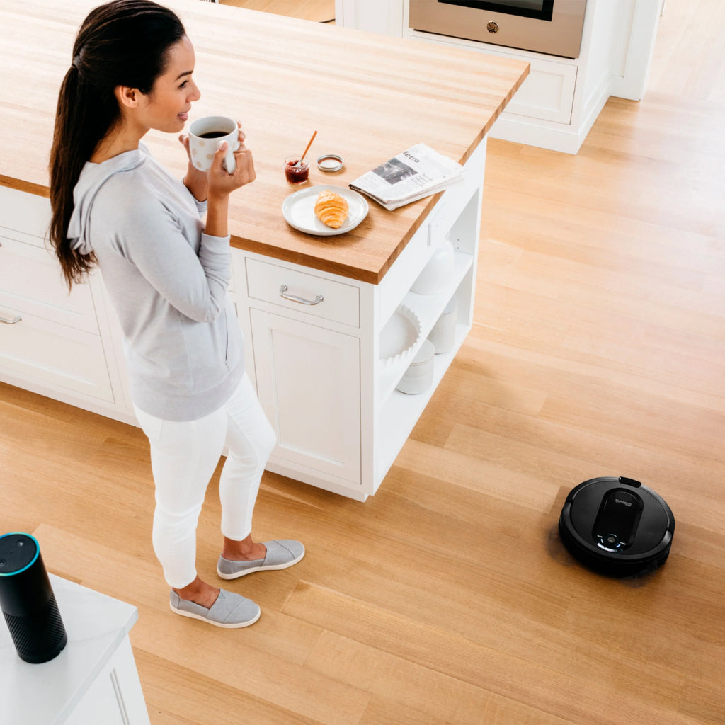 Shark - IQ Robot Self-Empty XL RV1001AE, Wi-Fi Connected, Robot Vacuum with Self-Cleaning Brushroll - Black