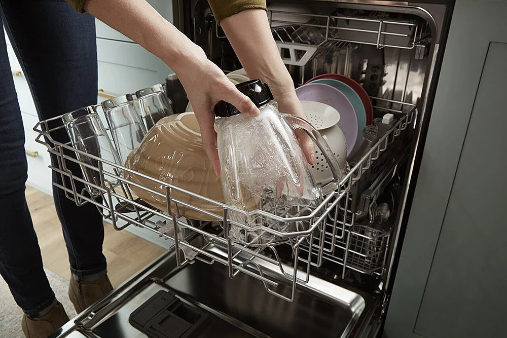 Whirlpool - 24 Top Control Built-In Dishwasher with Stainless Steel Tub, Large Capacity & 3rd Rack, 47 dBA - Black stainless steel