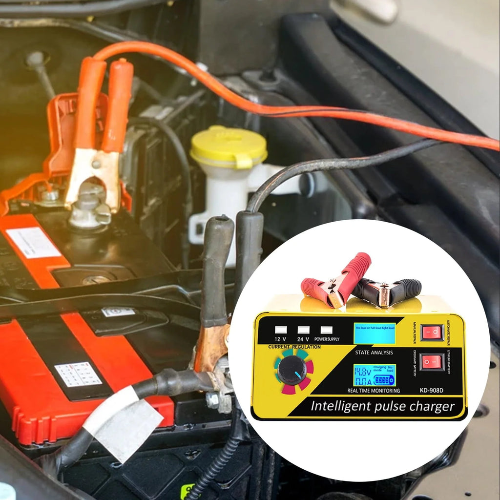 XWQ Storage Battery Charger Digital Display Multiple Protection High Efficiency 12V 24V Car Battery Charger for Automobile