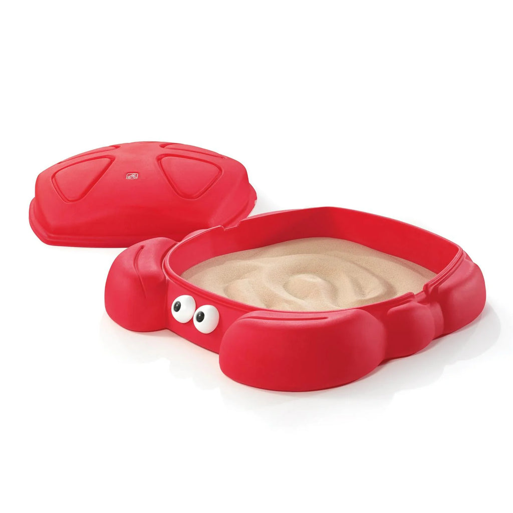 Step2 Crabbie Sandbox Kids Plastic Outdoor Sandbox with Cover
