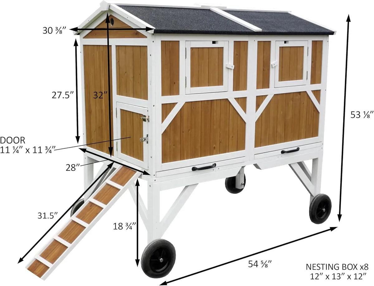 zoovilla Free-Range Chicken Coop, 8 Chicken