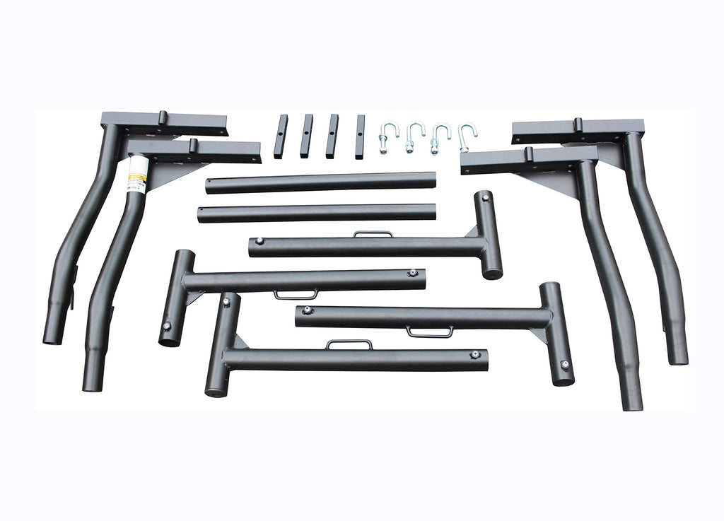 MaxxHaul 50241 Adjustable Steel Pick Up Truck Ladder Utility Racks-Pair, Black