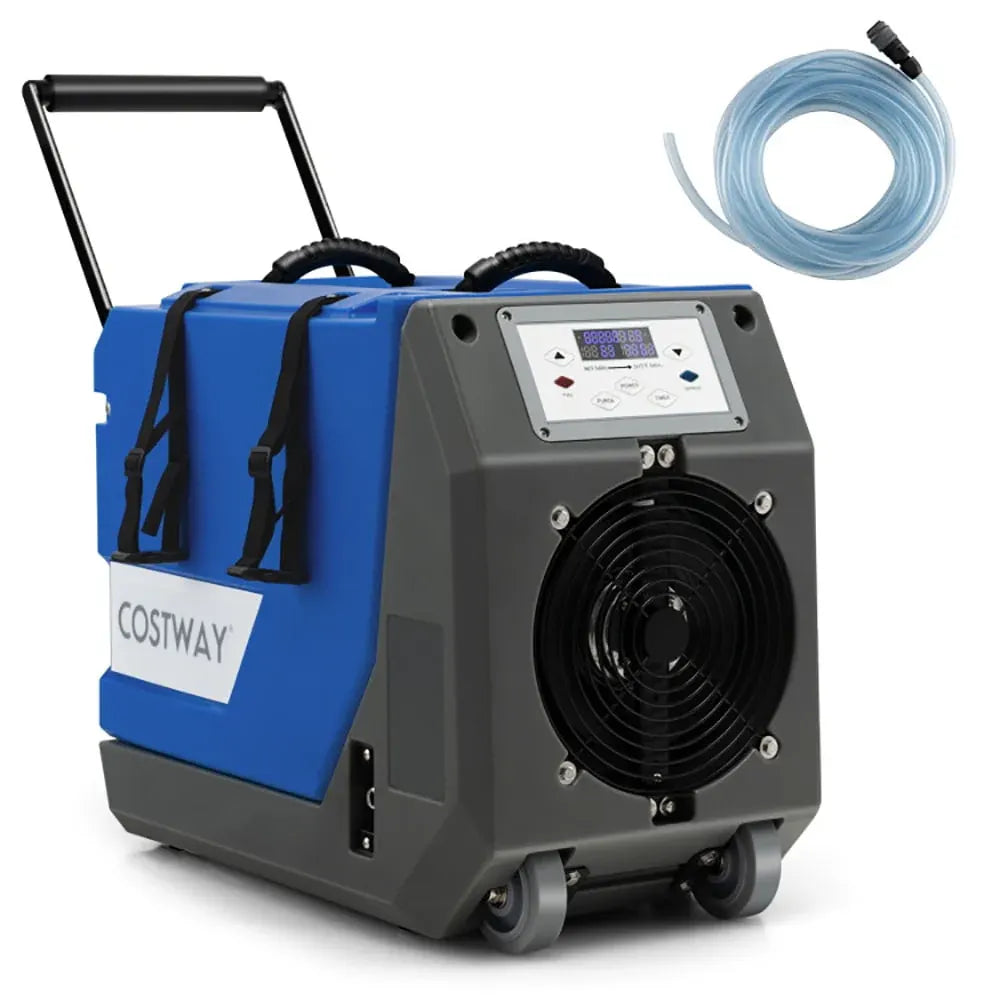 Yardi Yard 180 PPD Commercial Dehumidifier with Pump Drain Hose and Wheels-Blue, Dehumidifiers for Home, Auto and Manual Drainage, Intelligent Humidity Controll for Room, Bathroom, RV