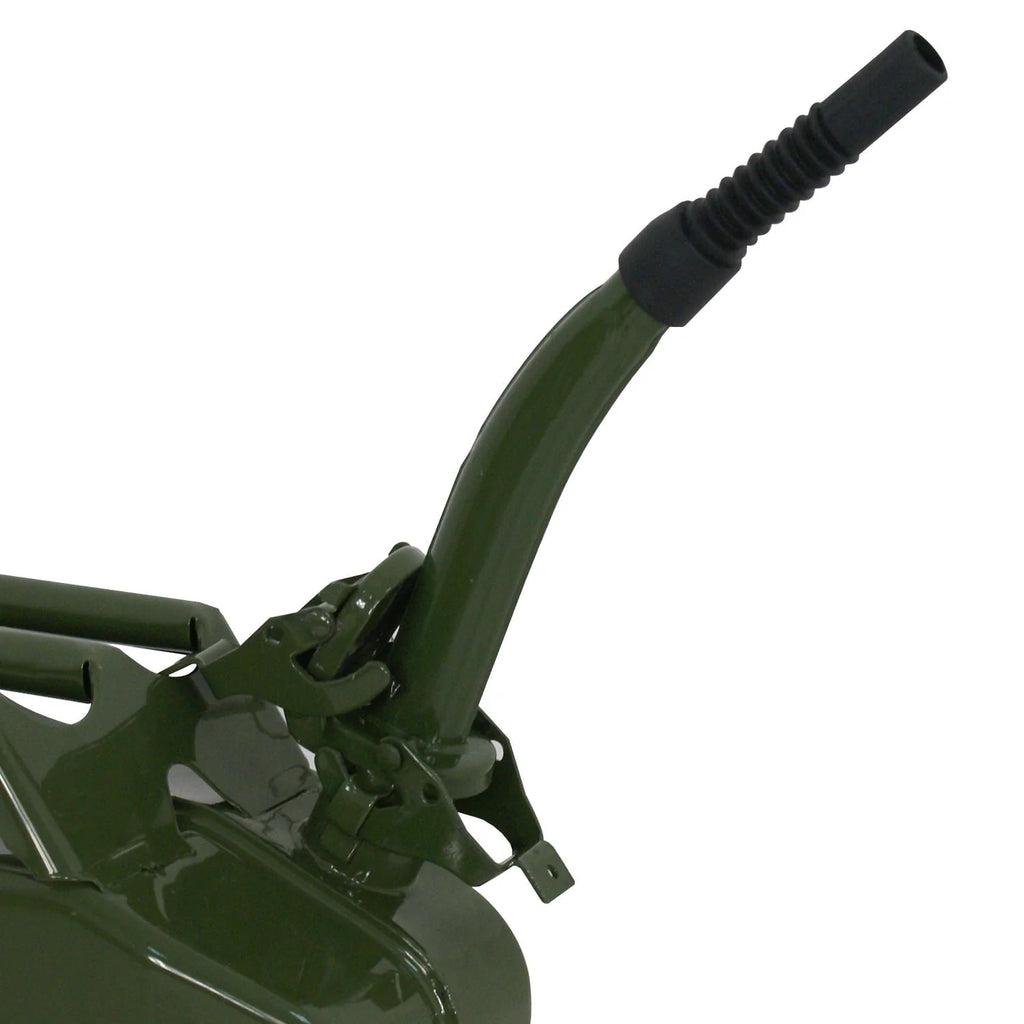 ZENY Jerry Can 5 Gallon Fuel Steel Tank NATO Style Extension Spout Gasoline Storage, 5 Pieces