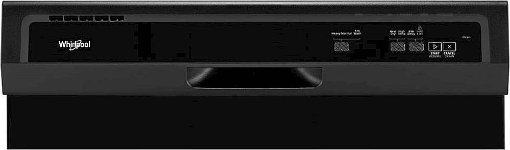 Whirlpool - 24 Front Control Built-In Dishwasher with 1-Hour Wash Cycle, 55dBA - Black