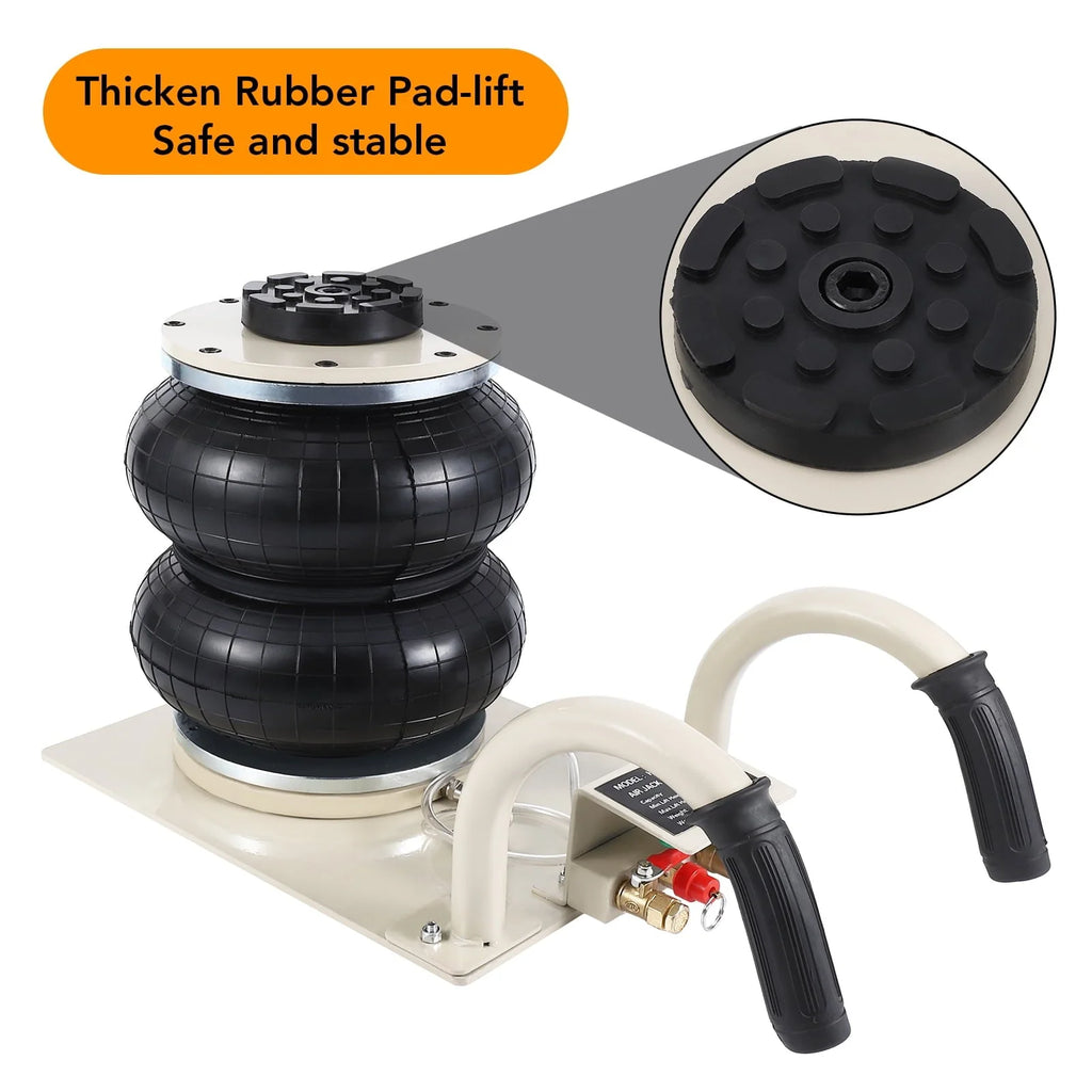 Air Jack, 3 Ton/6600 lbs Touble Bag Air Jack, 3-4S Lift Up to 11.8 Inch Fast LiftingJack for Cars with Portable Short Handle