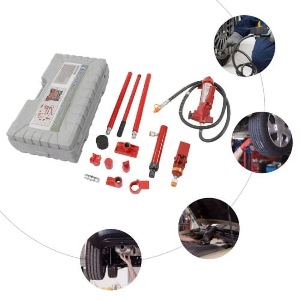 6 Ton Porta Power Hydraulic Jack Auto Body Frame Machine Kit Lift Ram Heavy Duty