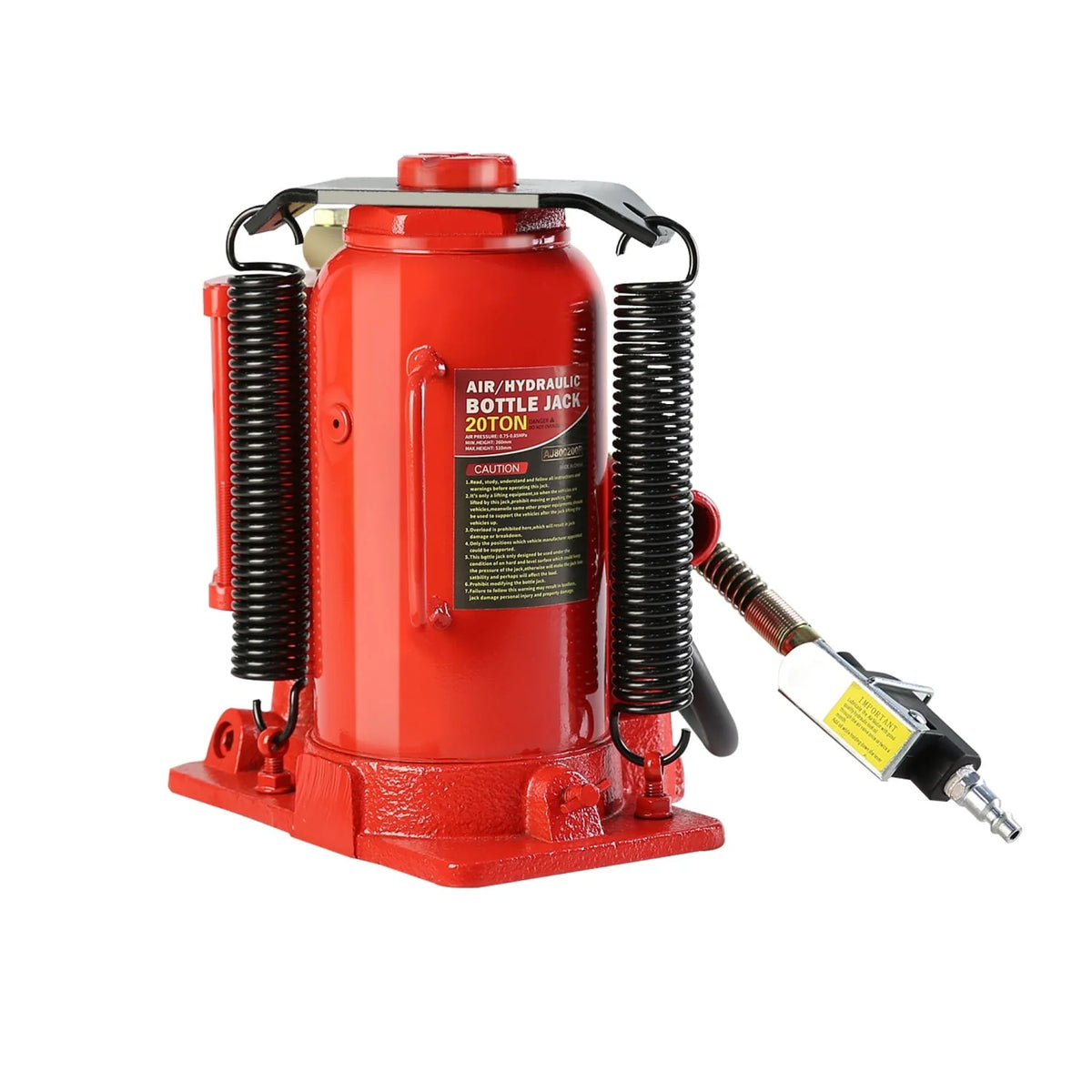 LoLado 20 Ton Air Hydraulic Bottle Jack, with Manual Hand Pump Used for The Maintenance of Automobiles, Agricultural Vehicles, Heavy Trucks, Mobile Machinery, and Heavy Equipment