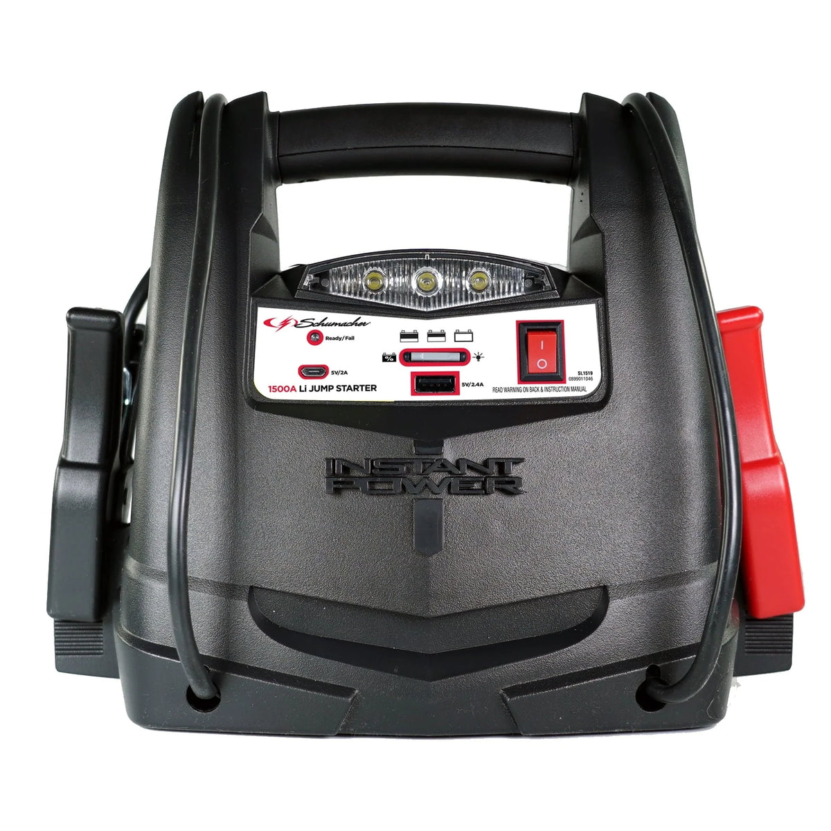 Schumacher SL1519 1500A 12V Lithium Jump Starter, 150 Psi Air Compressor, USB Charging - New in Box