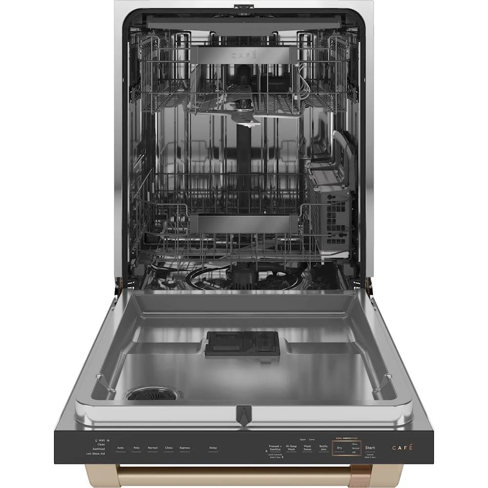 Café - Top Control Built-In Dishwasher with Stainless Steel Tub, 3rd Rack, 39dBA - Matte white