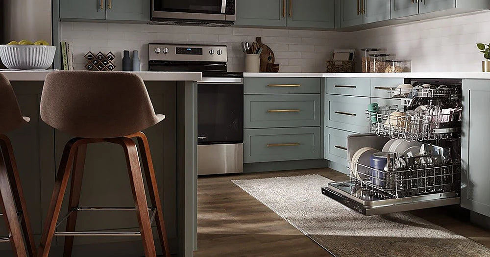 Whirlpool - 24 Top Control Built-In Dishwasher with Stainless Steel Tub, Large Capacity & 3rd Rack, 47 dBA - Stainless steel