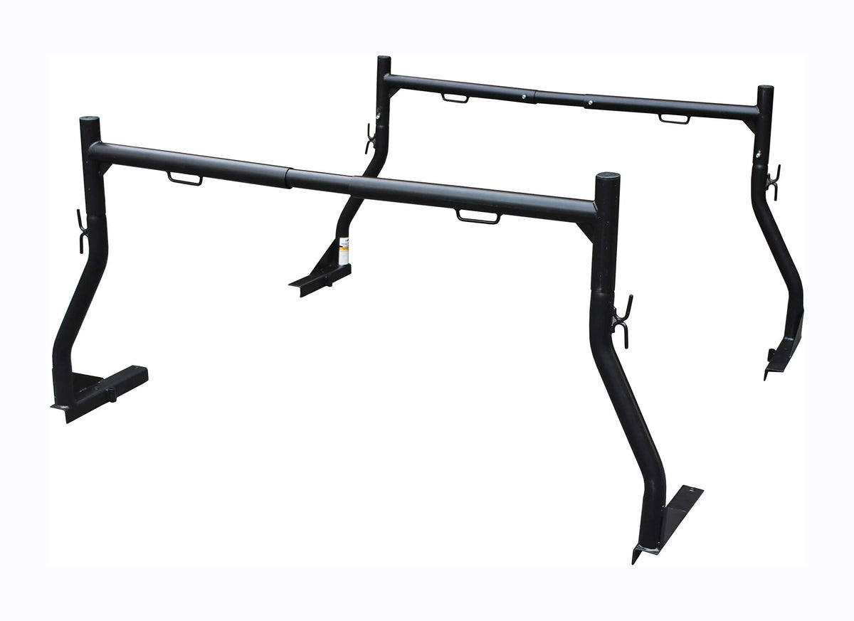 MaxxHaul 50241 Adjustable Steel Pick Up Truck Ladder Utility Racks-Pair, Black