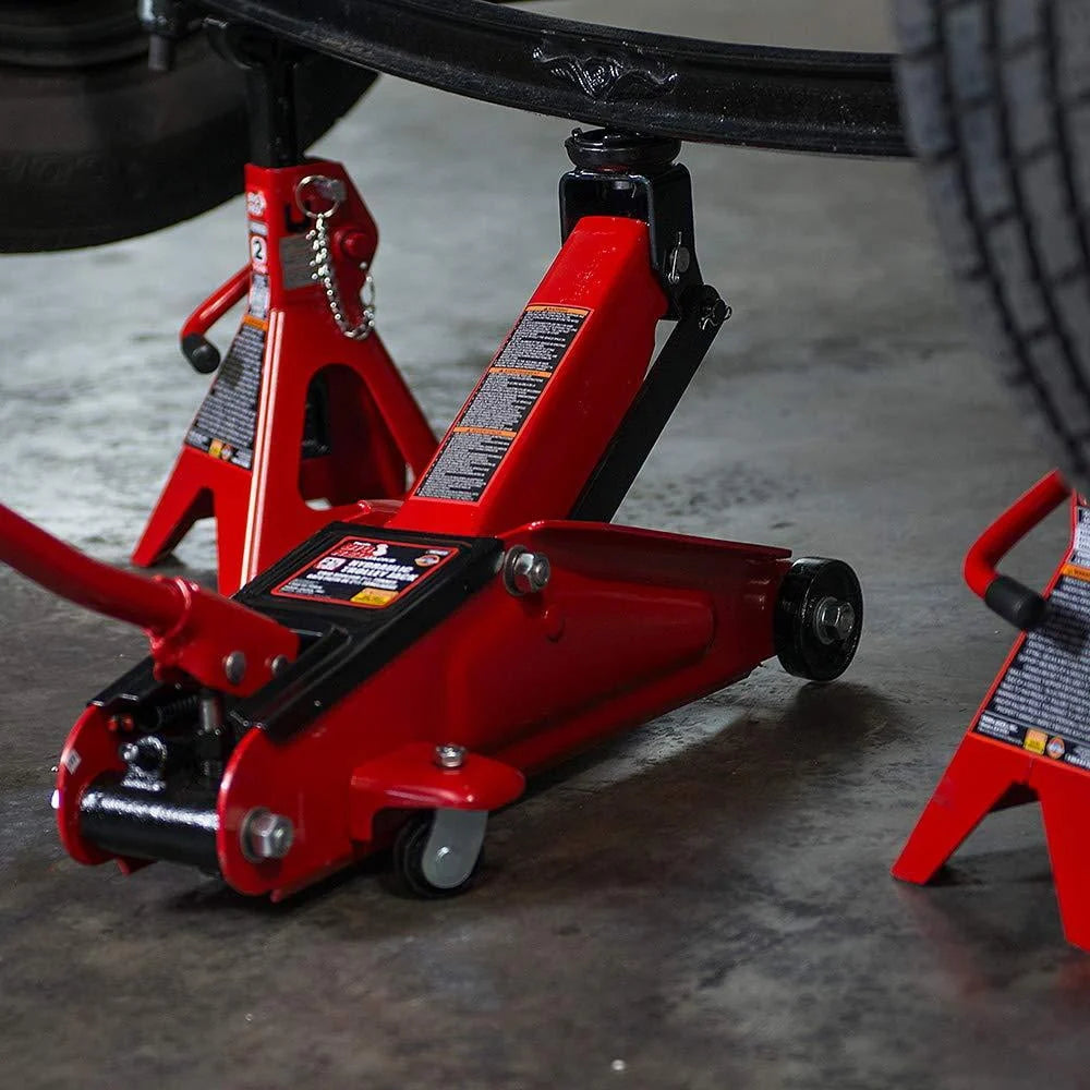 Big Red 8075591 14.93 in. 5000 lbs Hydraulic Automotive Trolley Jack, Red
