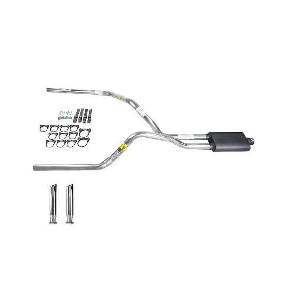 Silverado 88-95 dual exhaust 2.5 pipe Flowsound Muffler RC Tip