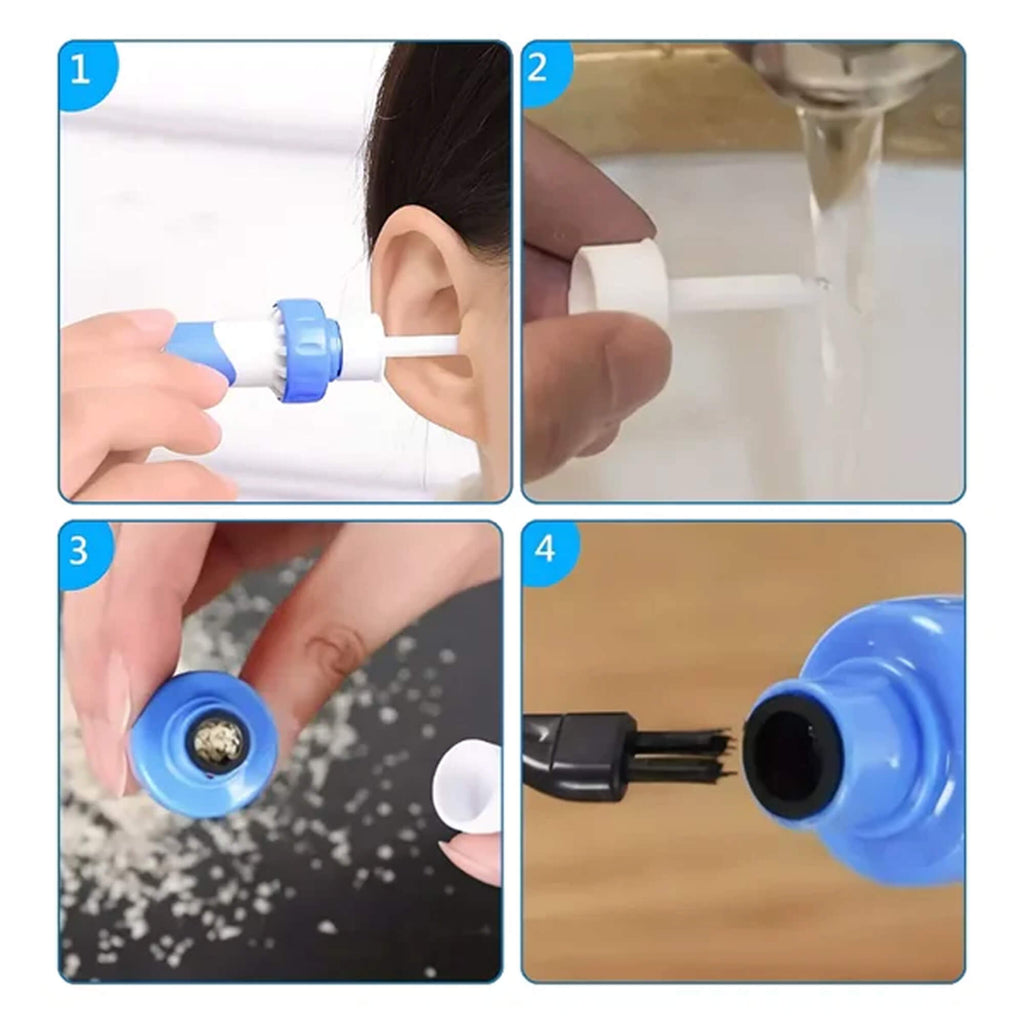 Electric Ear Wax Suction Tool with Medical Grade Silicone Tip and 60-Minute  Battery