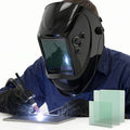 Auto Darkening Welding Helmet Large View True Color, Solar Powered Welder Mask with 4 Arc Sensors Wide Shade TIG MIG ARC Grind