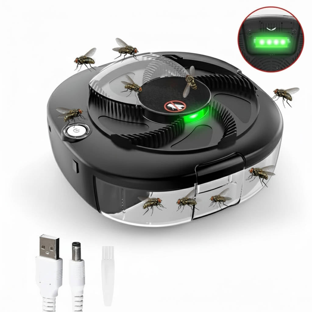 Electric Fly Trap with Rotating Arm and USB Charging, 72-Hour  Battery