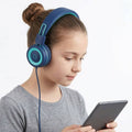 Foldable Kids On Ear Headphones for Children, Teens, Boys & Girls, Compatible with Smartphones, Tablets, School, Kindle & Airplane Travel