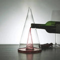 Glass Wine Decanter with Pyramid Shape and Waterfall Spout,  25.3oz