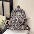 Animal Print Backpack with Padded Straps and Dual Compartments