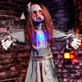 Halloween Animatronics 4Ft Creepy Doll Decoration - 48Inch Animated Scary Talkin