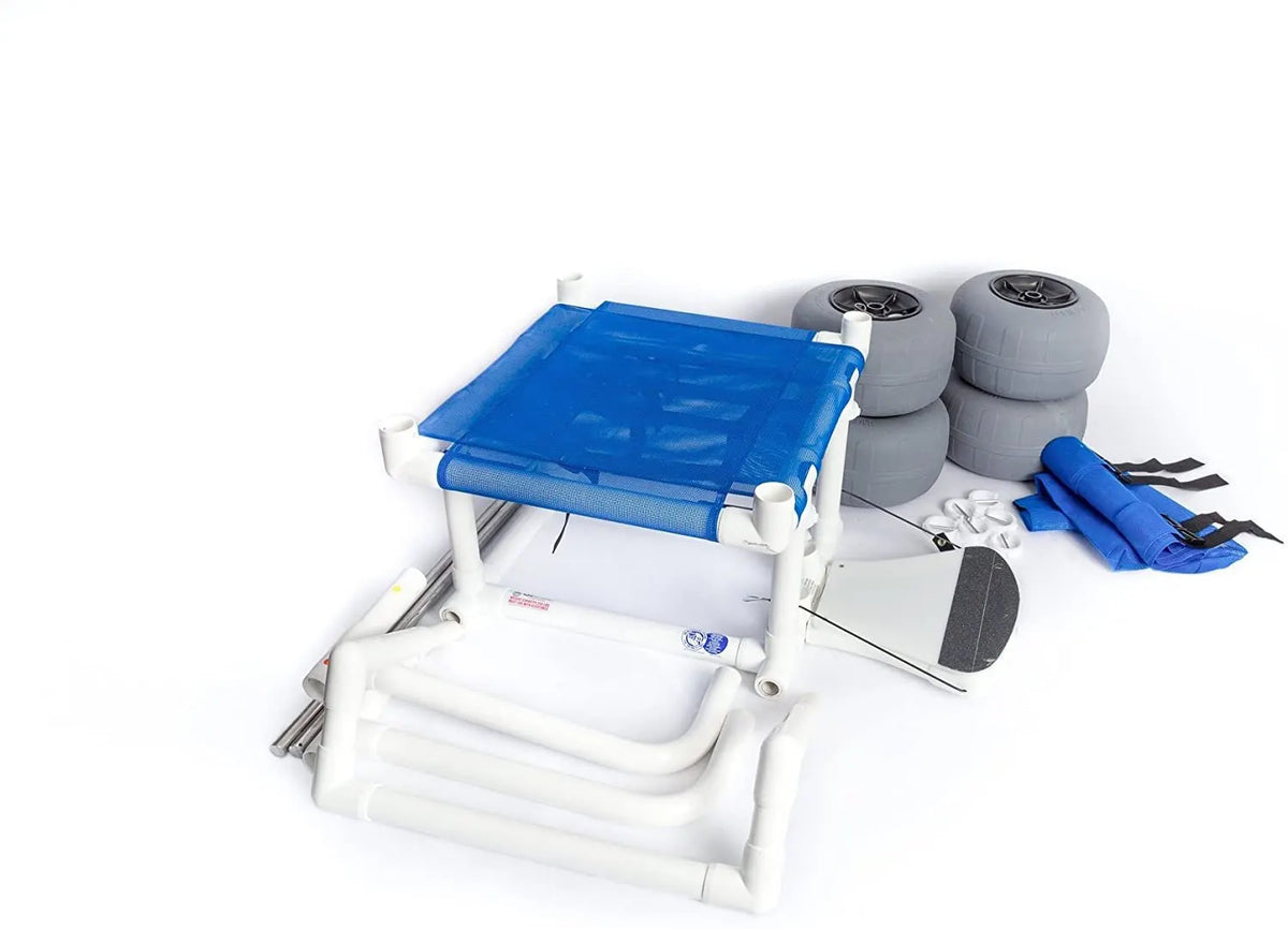 Beach/All Terrain Wheelchair, 12 Balloon Tires for Soft Sand, Easily Disassembles
