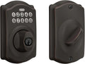 Schlage BE365 V CAM 716 Camelot Keypad Deadbolt, Electronic Keyless Entry Lock, Aged Bronze
