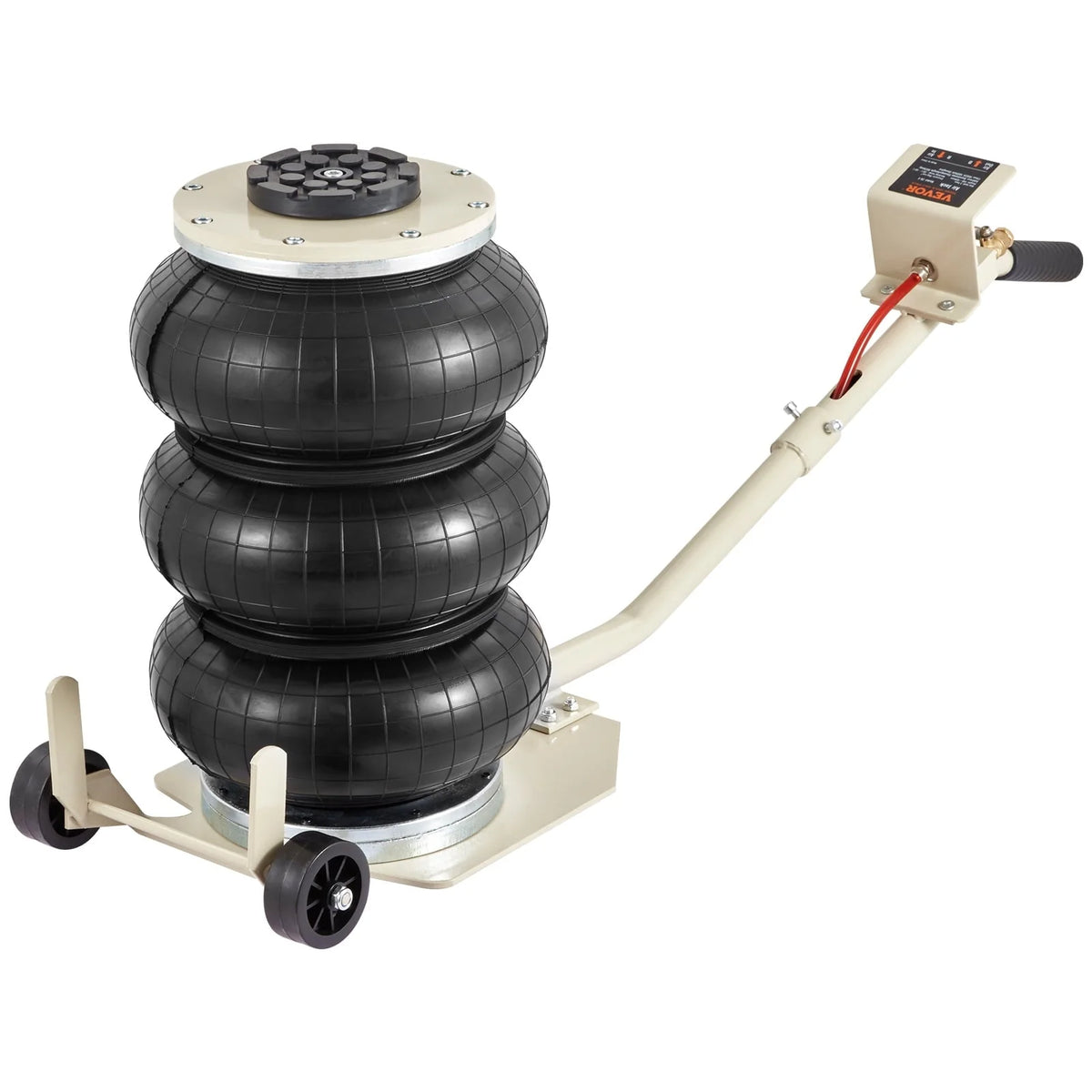 BENTISM Air Jack, 3 Ton/6600 lbs Triple Bag Air Jack, Airbag Jack with Six Steel Pipes, Lift up to 17.7 inch/450 mm, 3-5 s Fast Lifting Pneumatic Jack, with Long Handles for Car, Garage, Repair