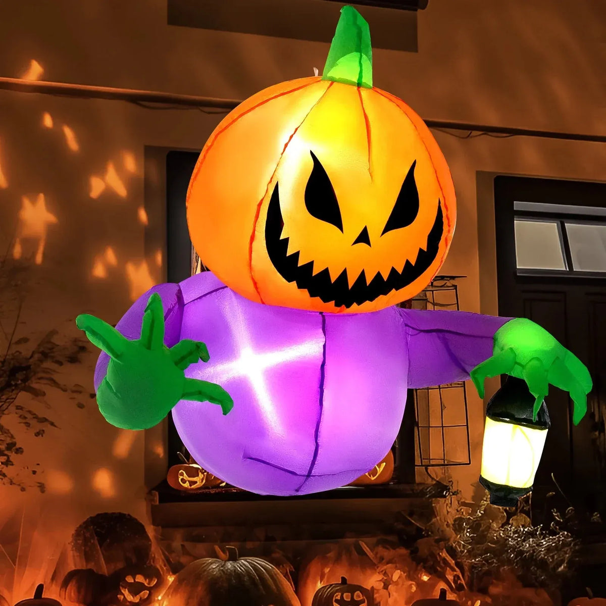 Halloween Inflatables Outdoor Decorations, Flying Pumpkin Broke Out from Window