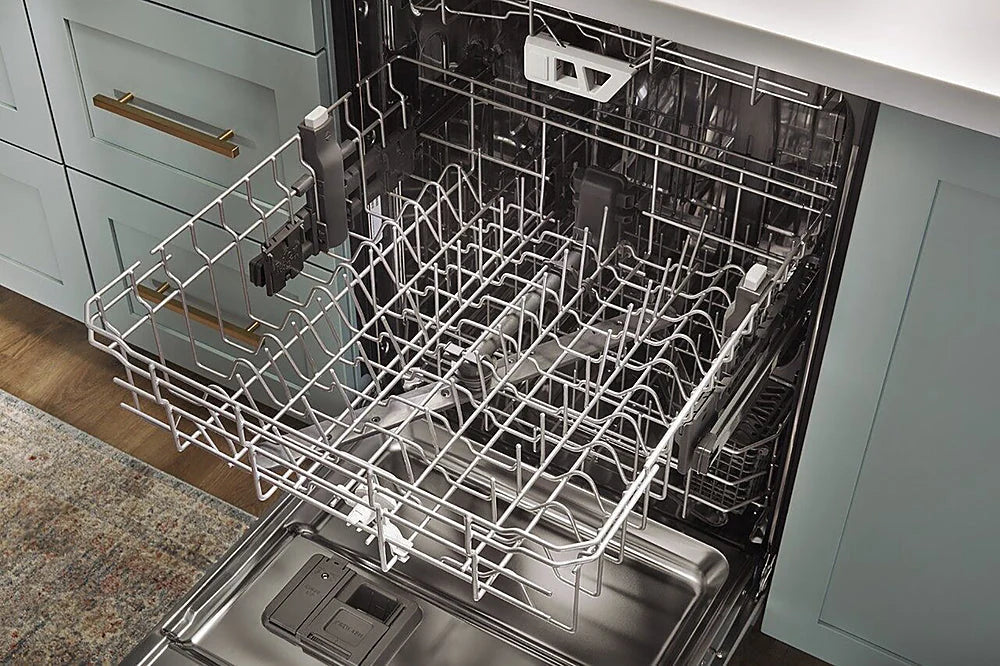 Whirlpool - 24 Top Control Built-In Dishwasher with Stainless Steel Tub, Large Capacity & 3rd Rack, 47 dBA - Black stainless steel