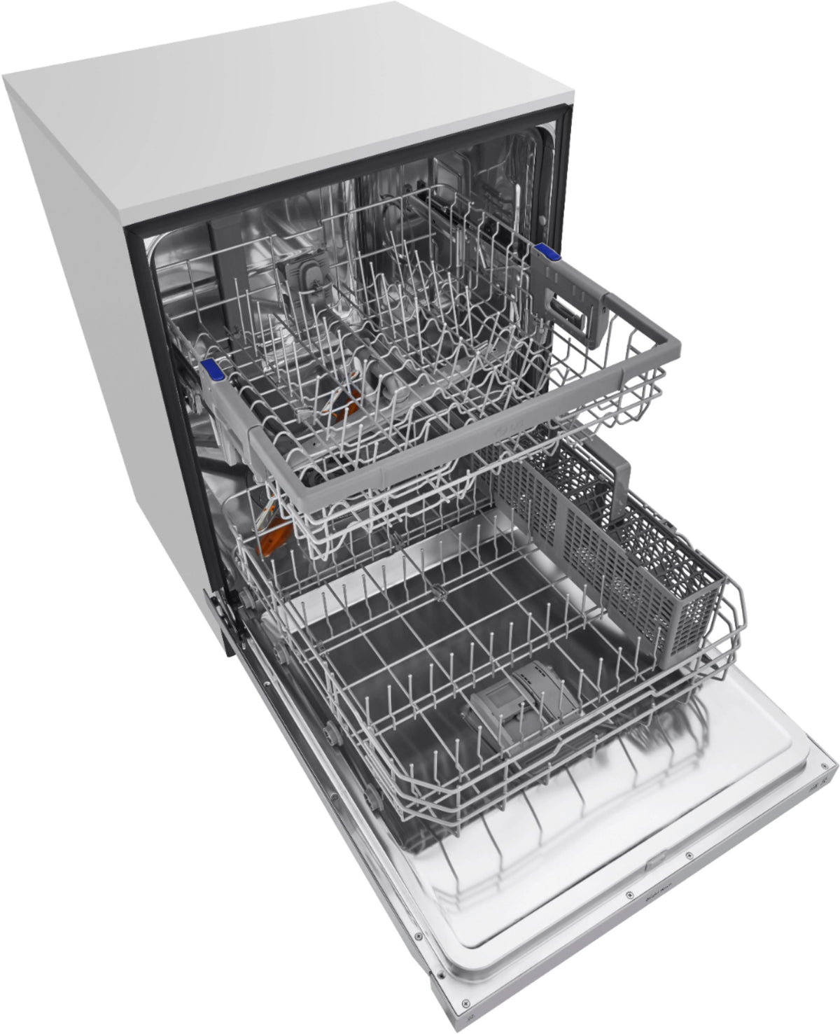 LG - 24 Front-Control Built-In Dishwasher with Stainless Steel Tub, QuadWash, 48 dBa - Stainless steel
