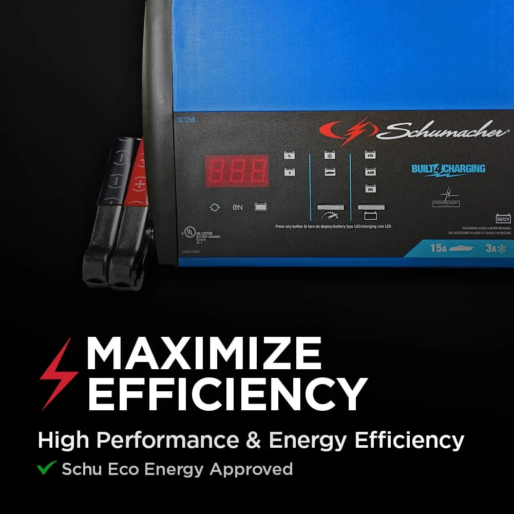 Schumacher Electric SC1359 15 Amp 6V/12V Fully Automatic Battery Charger