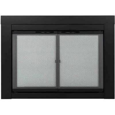 Abdal Cabinet Style Steel Fireplace Doors Ebern Designs Size: Large