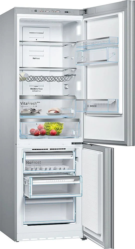 Bosch - 800 Series 10 Cu. Ft Bottom-Freezer Counter-Depth Refrigerator - Multi