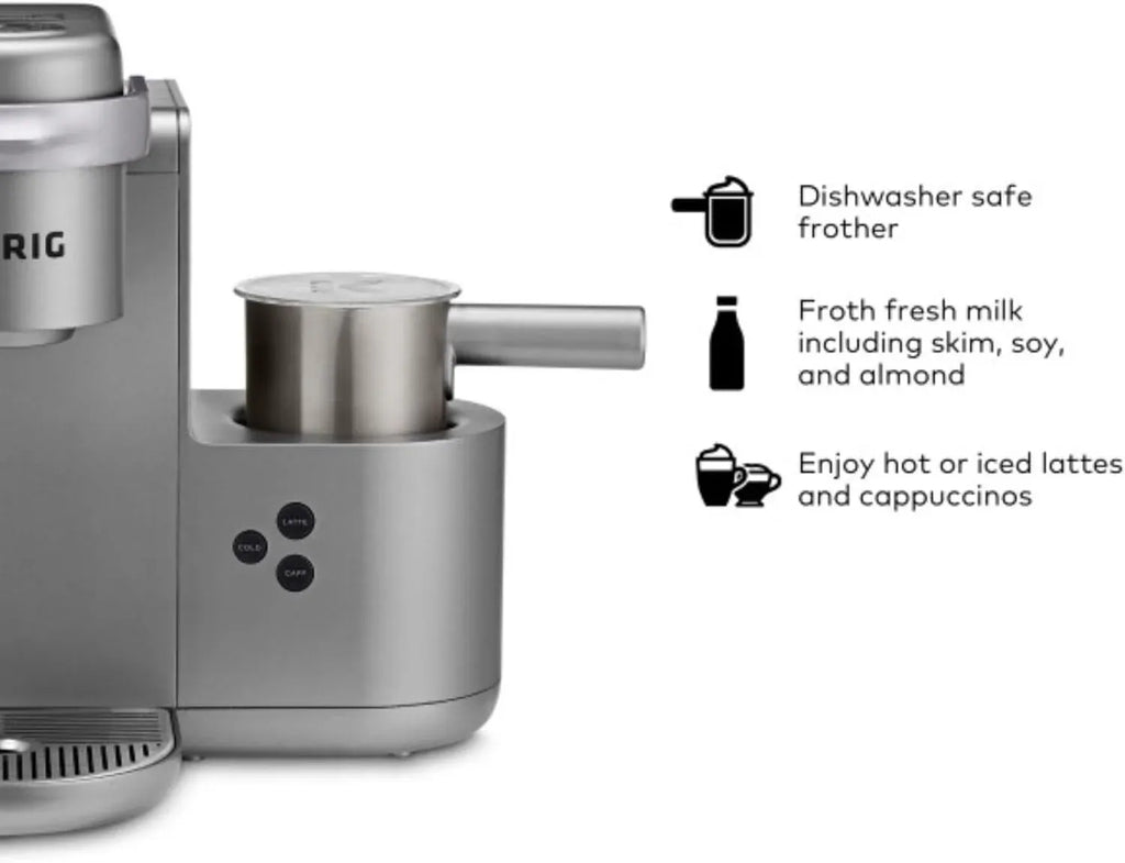Keurig K-Cafe Special Edition Single Serve K-Cup Pod Coffee, Latte and Cappuccino Maker, Comes with Dishwasher Safe Milk Frother, Nickel