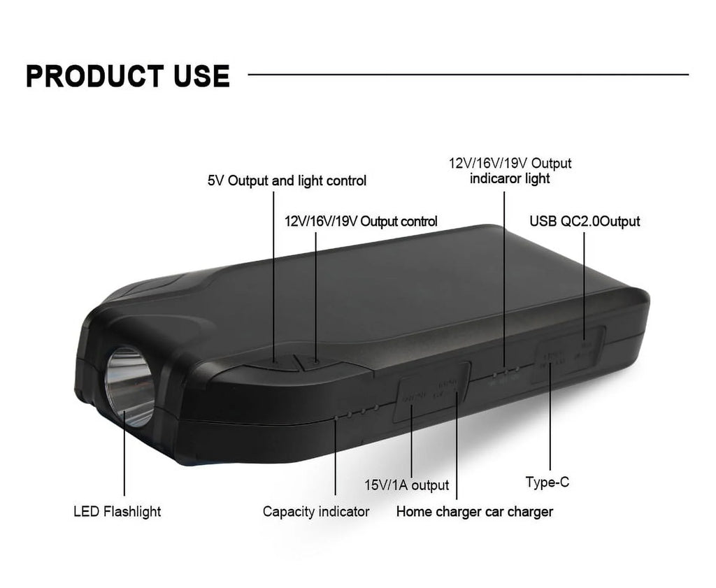 DR-8 22500 MAH Portable Car Jump Starter Booster Charger Battery Power Ban