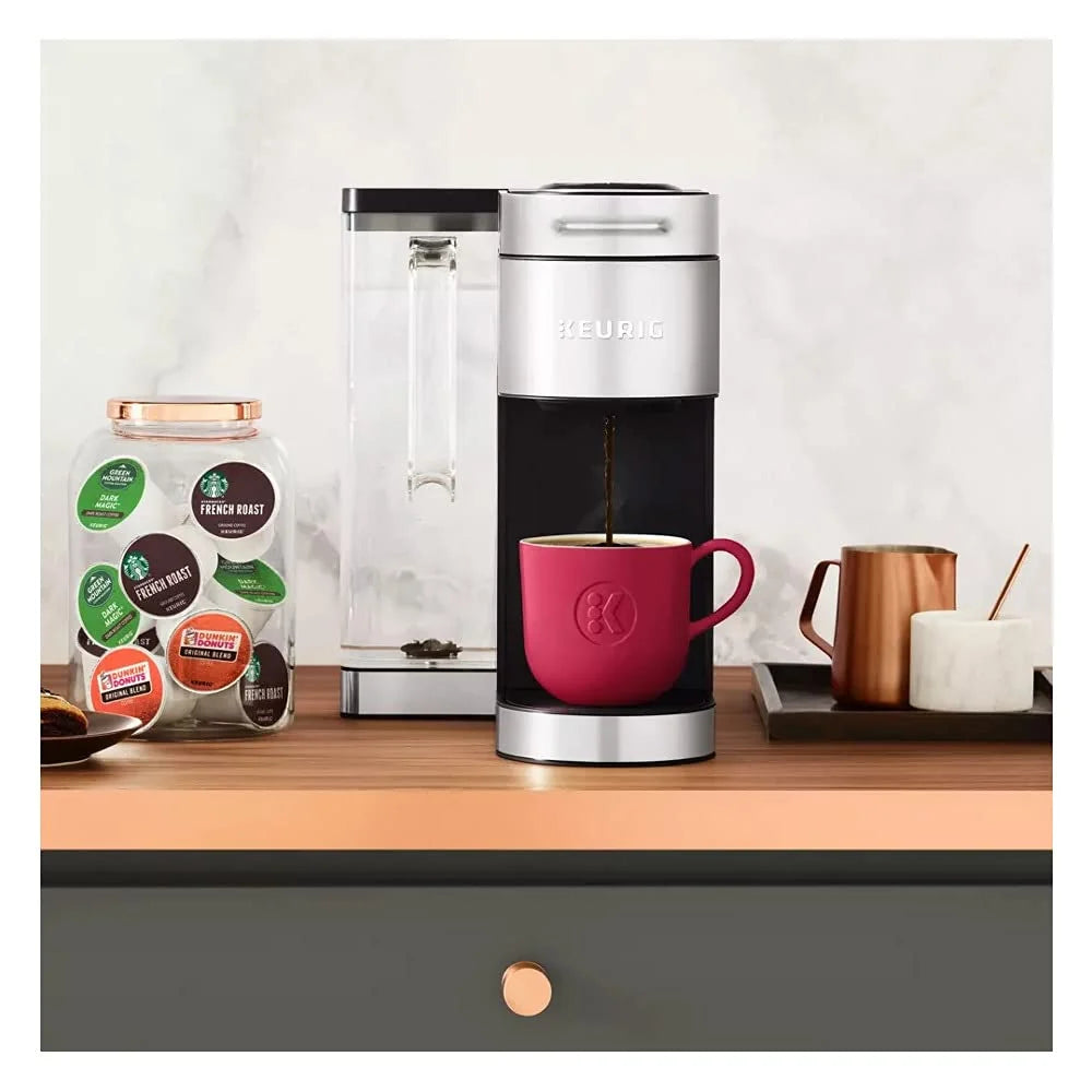 Keurig K-Supreme Plus C Single Serve Coffee Maker with Multi-stream Technology Incudes 15 K-Cup Pods, Water Filter + Handle, My K-Cupu00ae Universal Reusable Coffee Filter